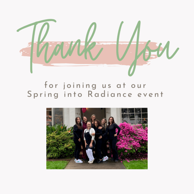 Thank you for joining us at our Spring into Radiance event - photo of Healdsburg team in front of the office.